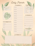 Leaf Daily Planner Journal Printable
