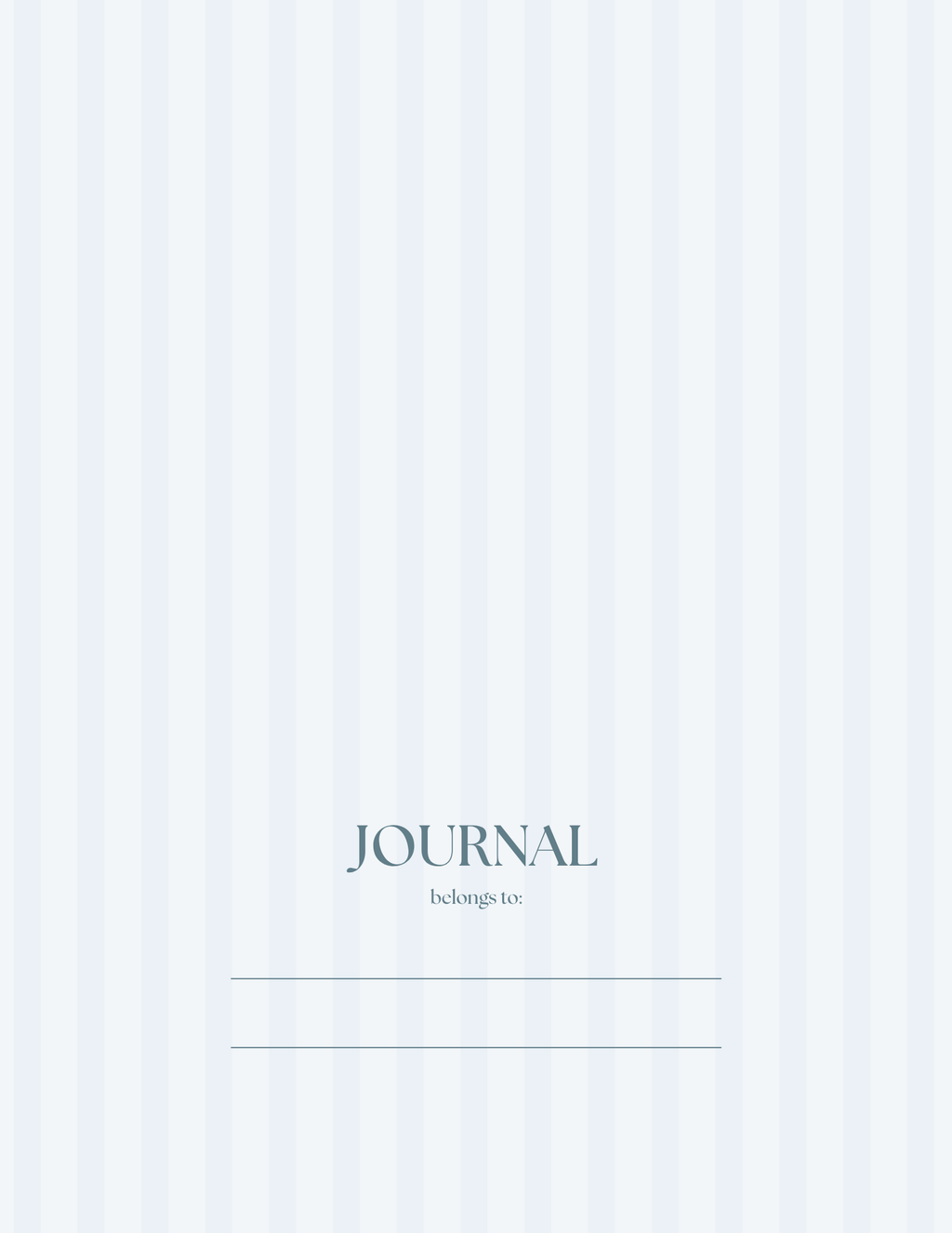 Blue Stripe Journal