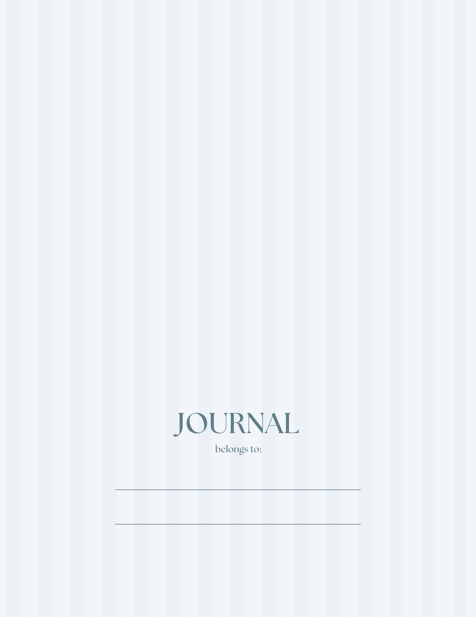 Blue Stripe Journal