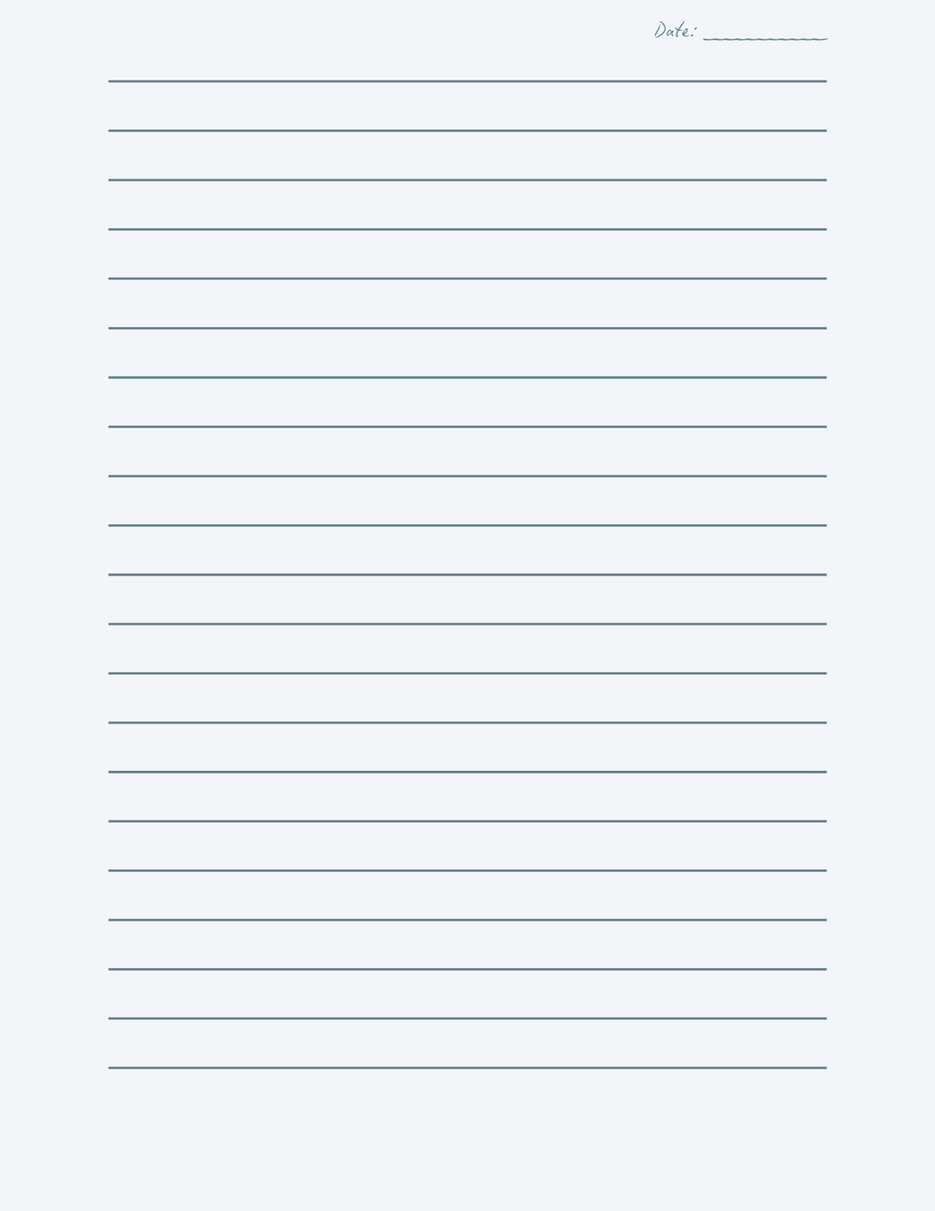 Blue Stripe Journal