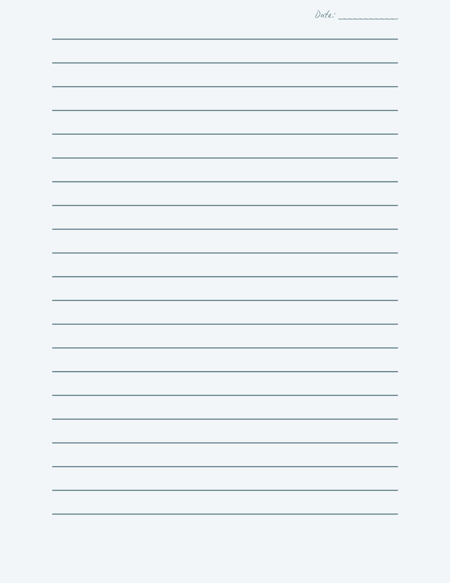 Blue Stripe Journal